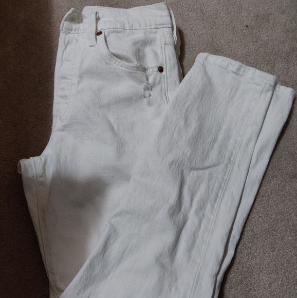 Levi's 501 Skinny White Jeans - Picture 3 of 5